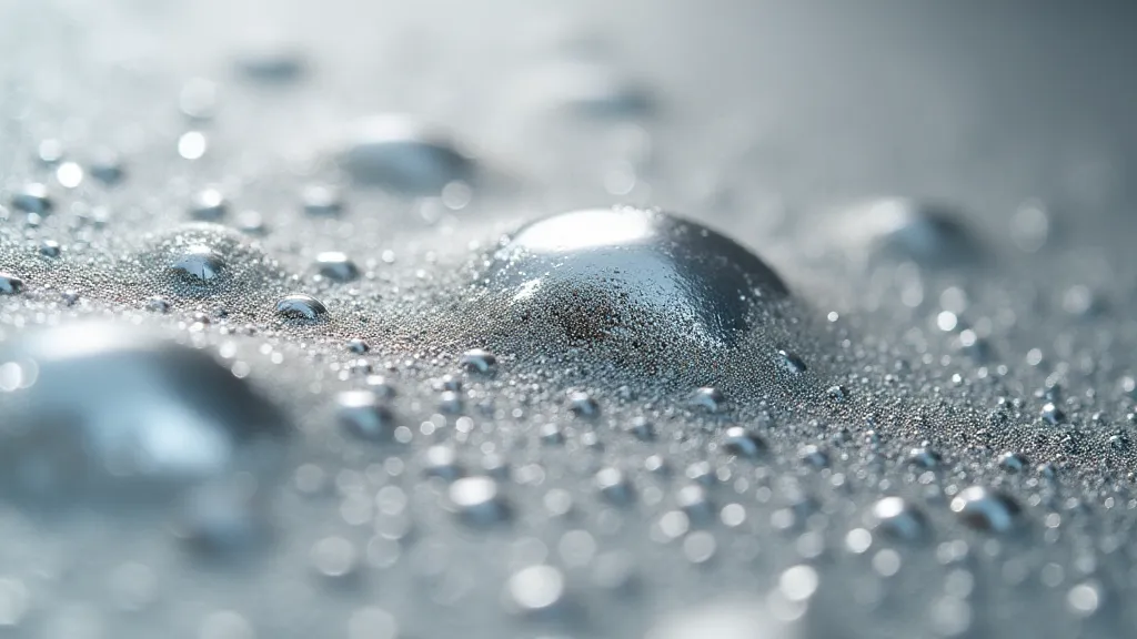 Close-up of Argentium silver’s bright surface.