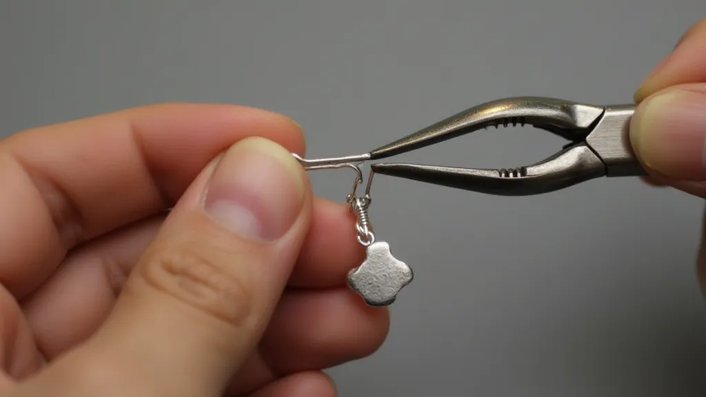 Attaching earring hook to silver earring