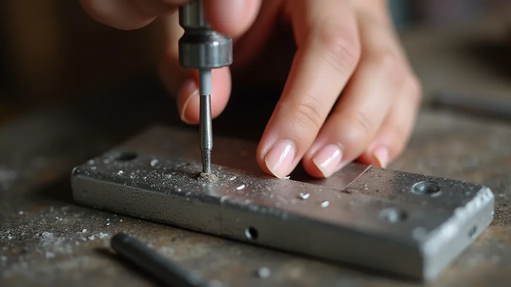 Drilling a hole in a silver bar