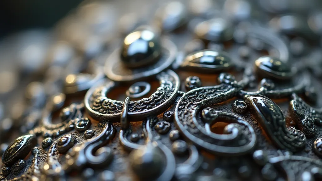 Intricate silver filigree work