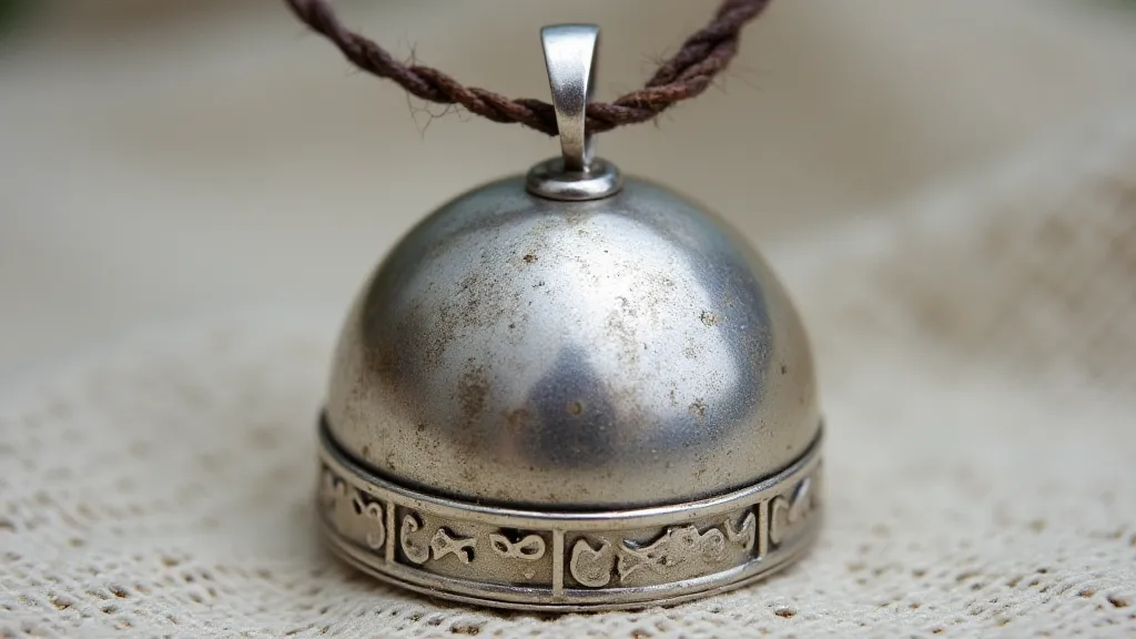 Finished silver dome pendant