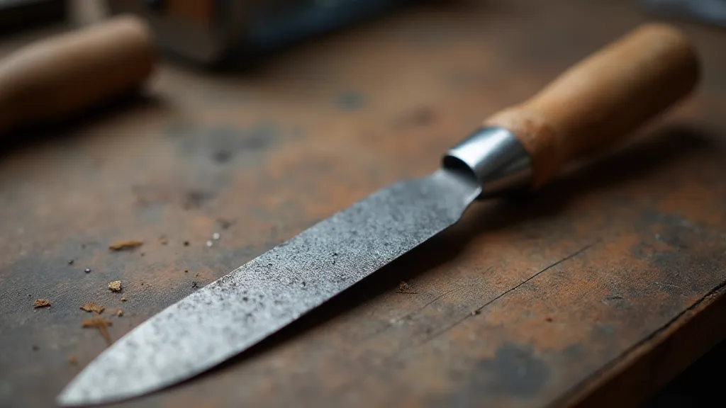 A flat silversmithing file