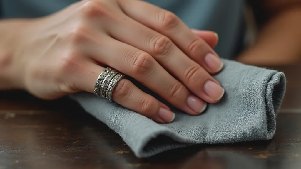 Polishing a silver clasp