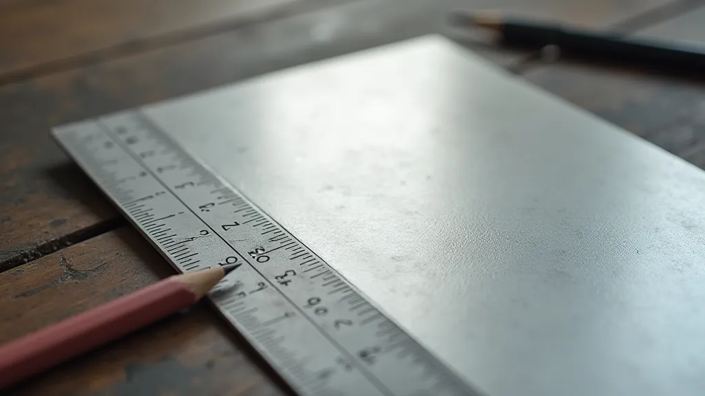 Marking a silver sheet with a pencil