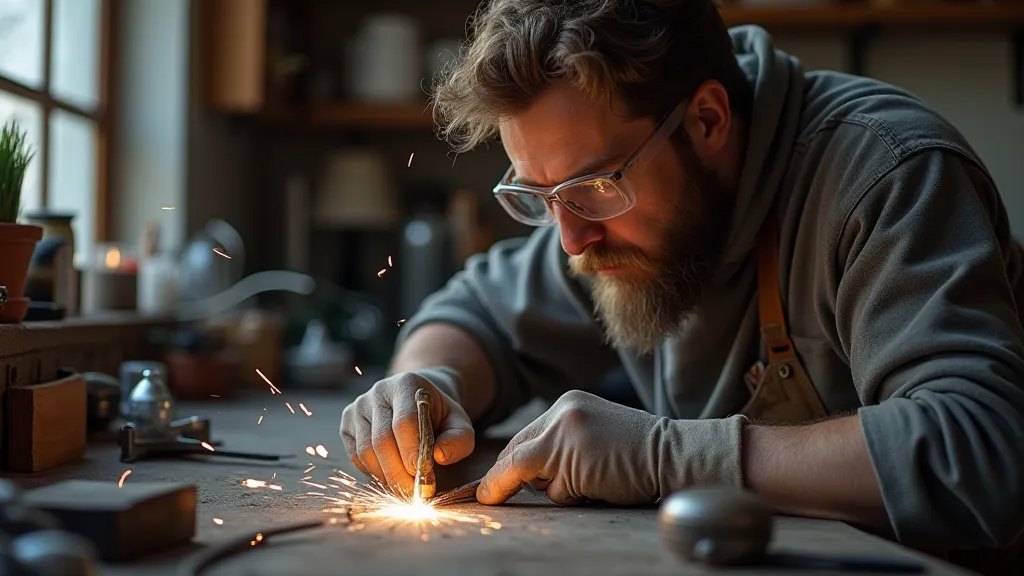 Silversmith working safely